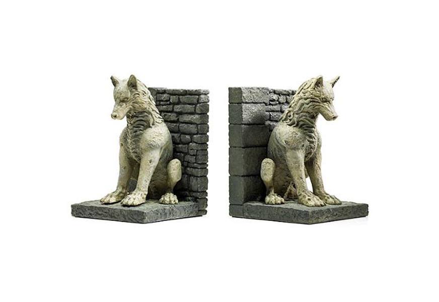 game of thrones dire wolf bookend
