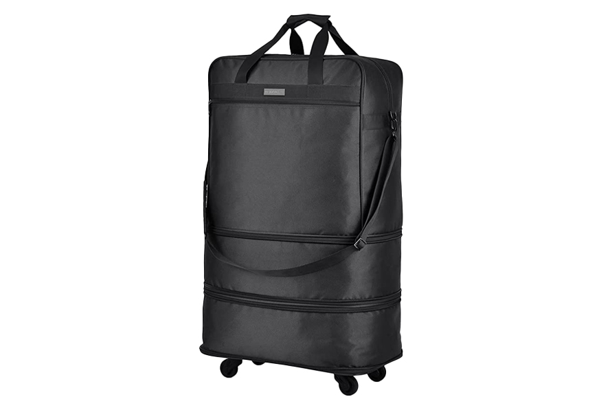 hanke expandable foldable suitcase tote luggage rolling duffel bag