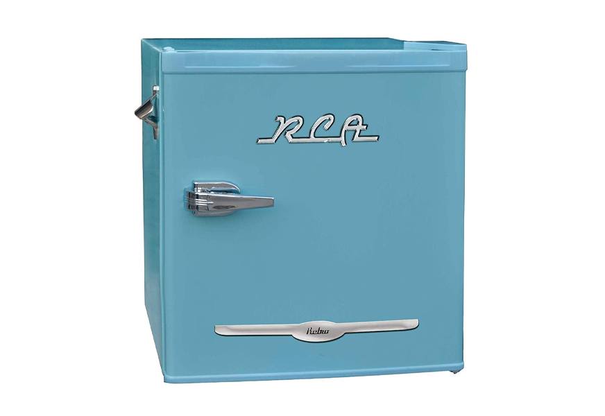 igloo rca retro blue bar mini fridge