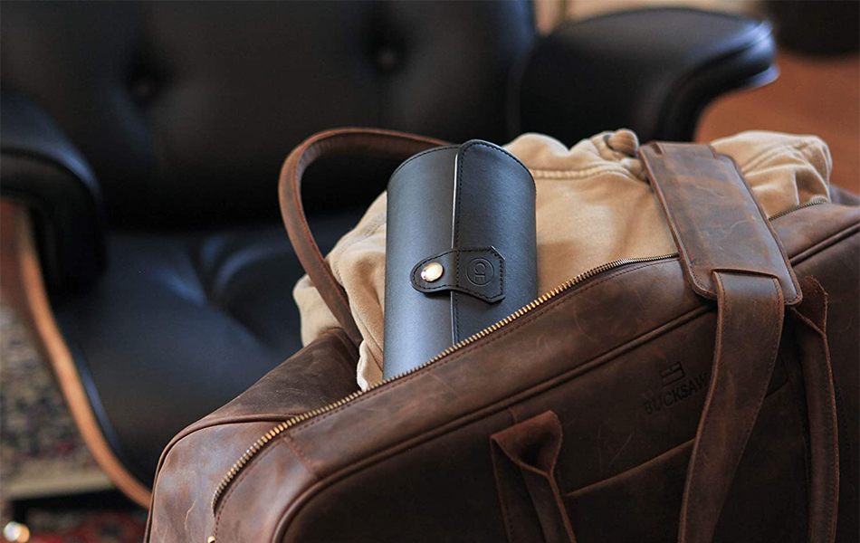 leather roll case in the bag