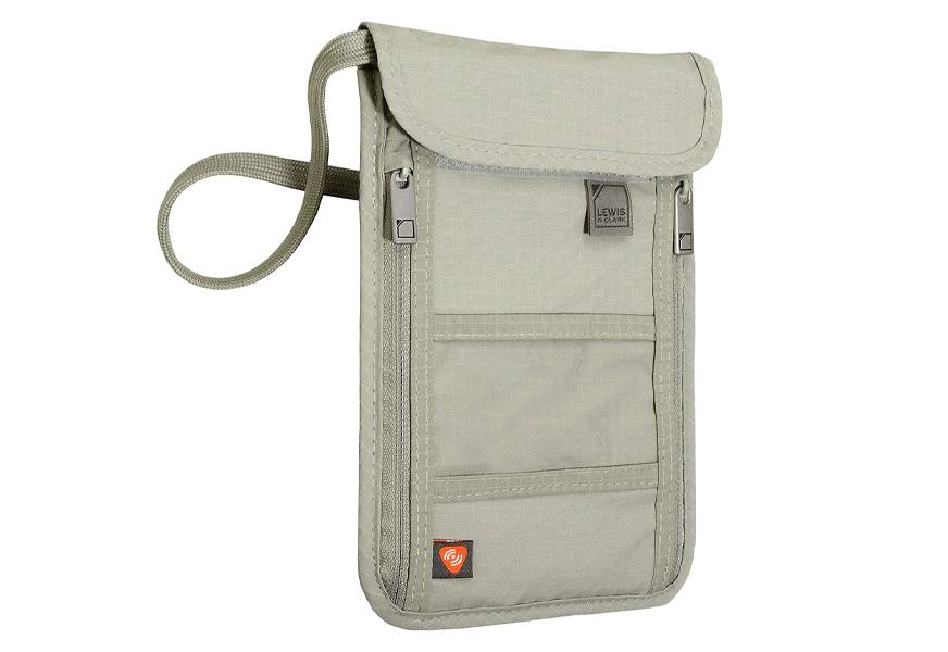lewis n. clark rfid blocking stash travel wallet