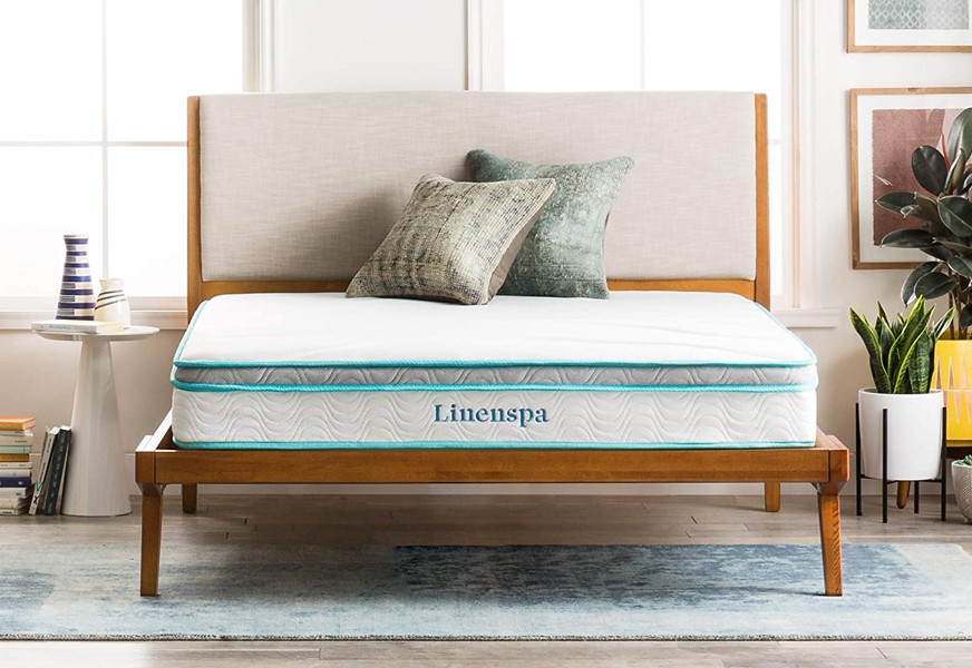 linenspa 8 inch memory foam and hybrid mattress