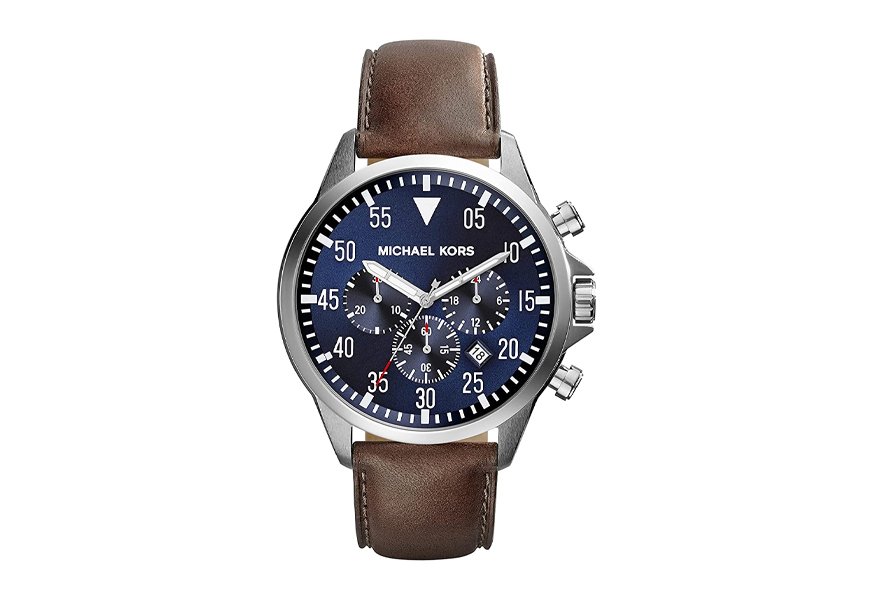 michael kors men's gage brown watch