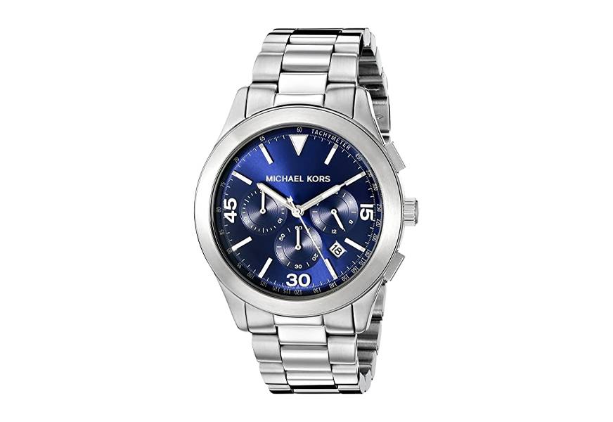 michael kors men's gareth silver-tone watch