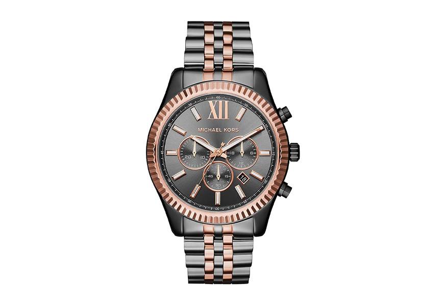 michael kors watches lexington two-tone chronograph watch