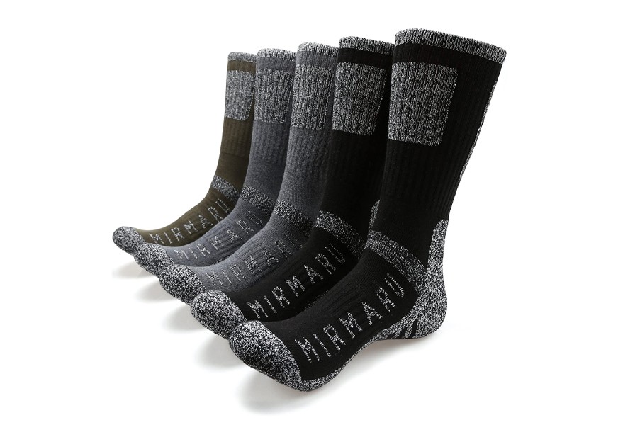 mirmaru men's 5 pairs hiking socks