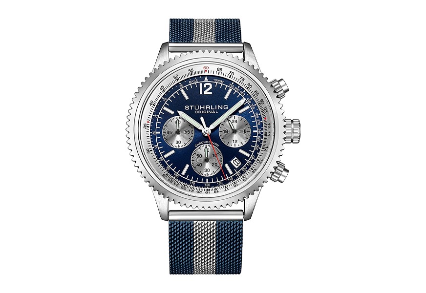 monaco quartz chronograph gold stuhrling watch