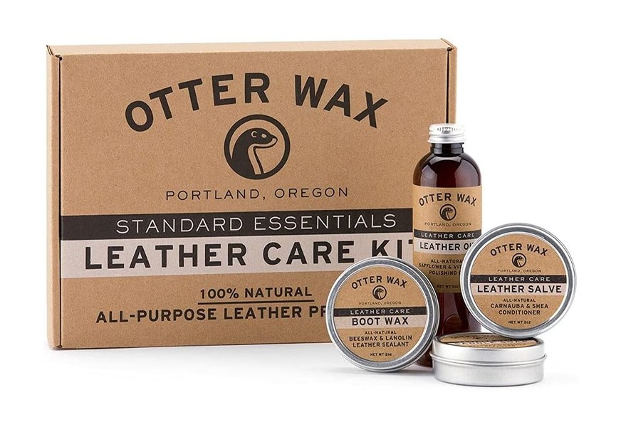 otter wax leather shoe shine kit