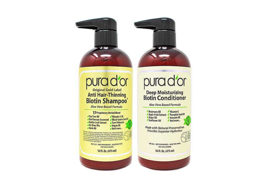 pura d’or gold label deep moisturizing shampoo and conditioner set