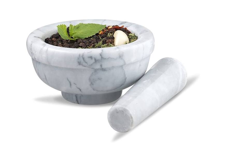 sagler marble grey mortar and pestle set