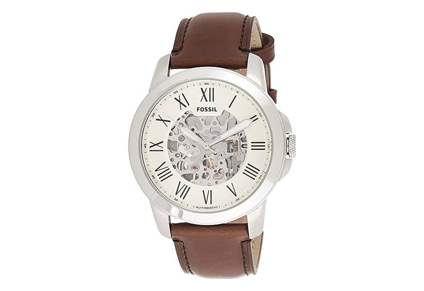 self-wound stainless steel classic watch