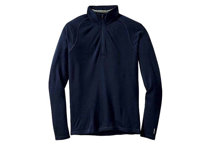 Tog24 Hebden Mens Merino Blend Wicking Anti-Microbial Base Layer Top with 1/4 Zip 