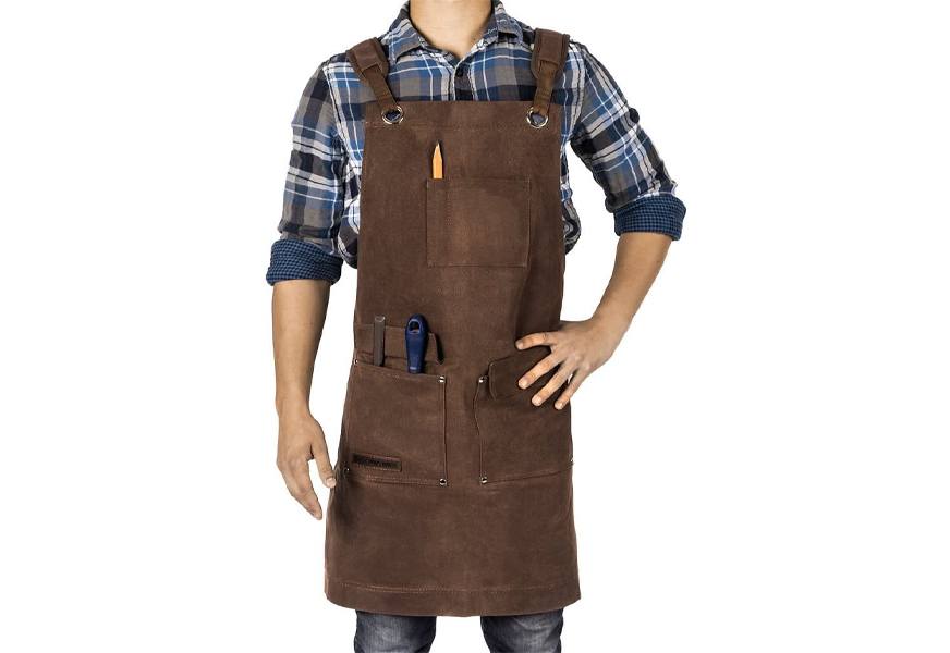 texas canvas wares - waxed canvas heavy duty shop apron