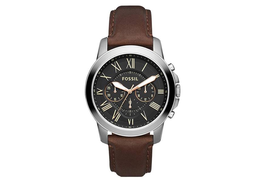the grant stainless steel fossil chronograph watch