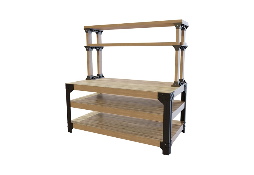 2x4basics custom workbench and garage storage system