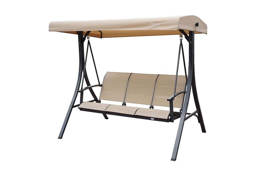 kozyard brenda 3 person outdoor patio swing