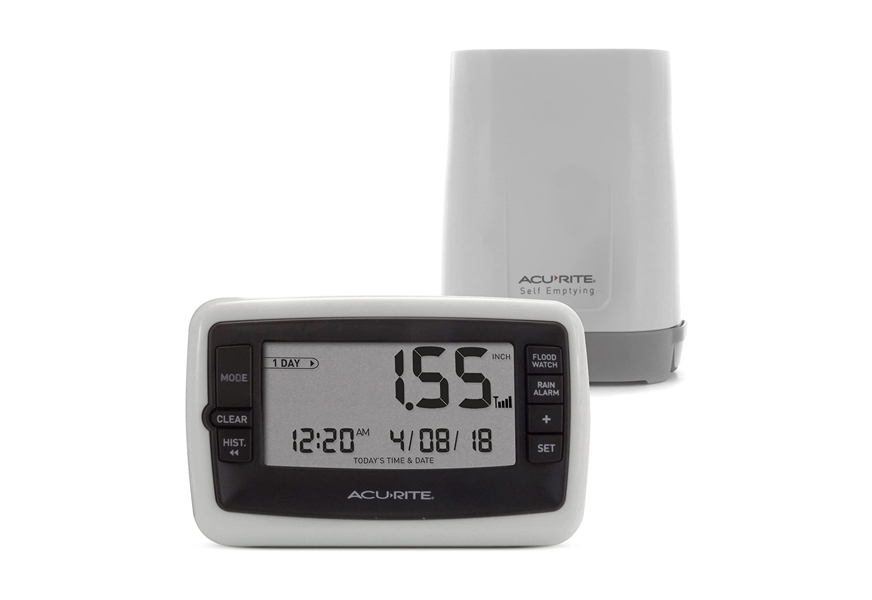 acurite wireless rain gauge with self emptying collector