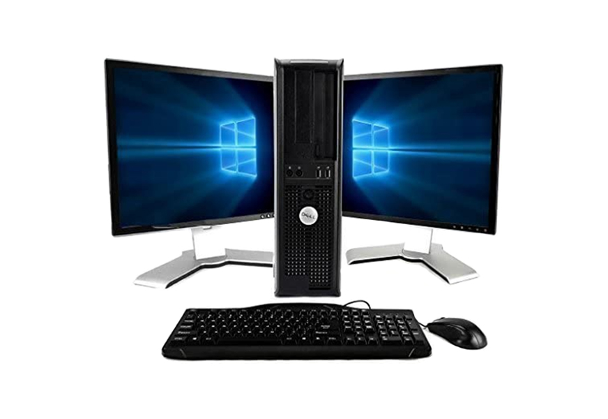 amazon renewed computer package with monitor for dual setup