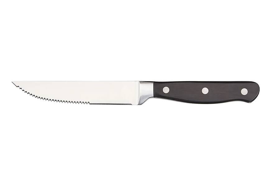 FOXEL Dishwasher Safe Serrated Steak Knife 4 Set, Sharp German Steel