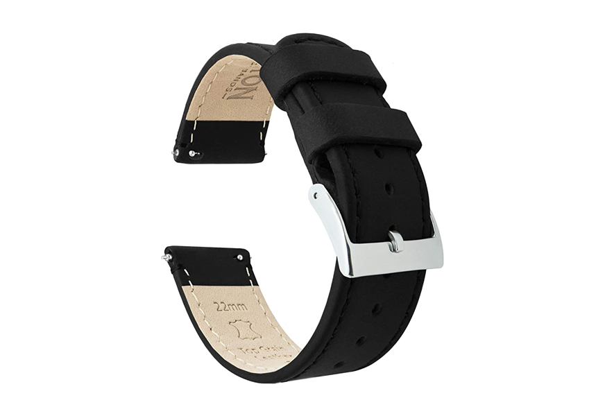 barton quick release top grain leather watch strap