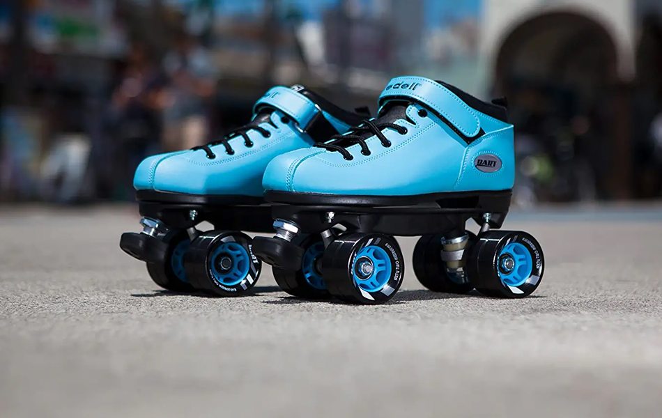 blue roller skates