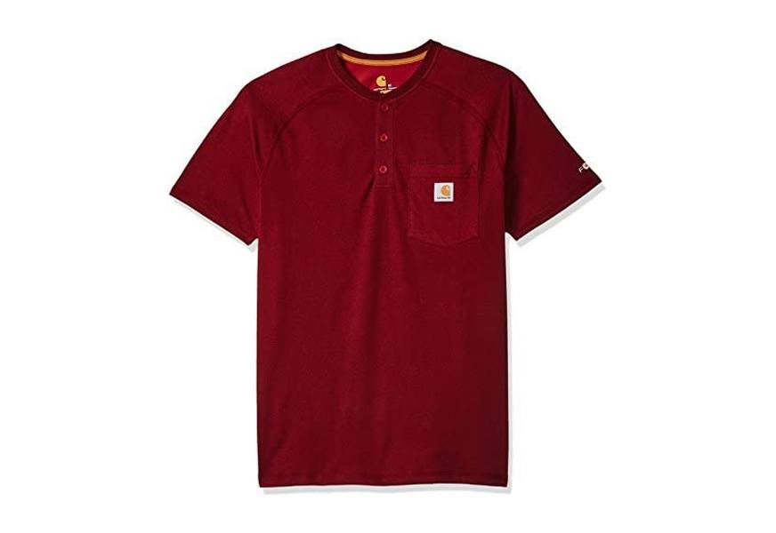 carhartt force delmont short sleeve henley