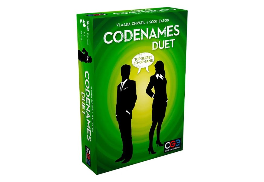 codenames: duet two-player board game