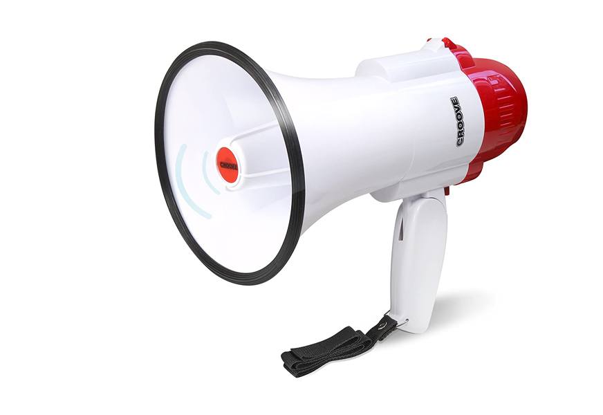 croove megaphone bullhorn with siren