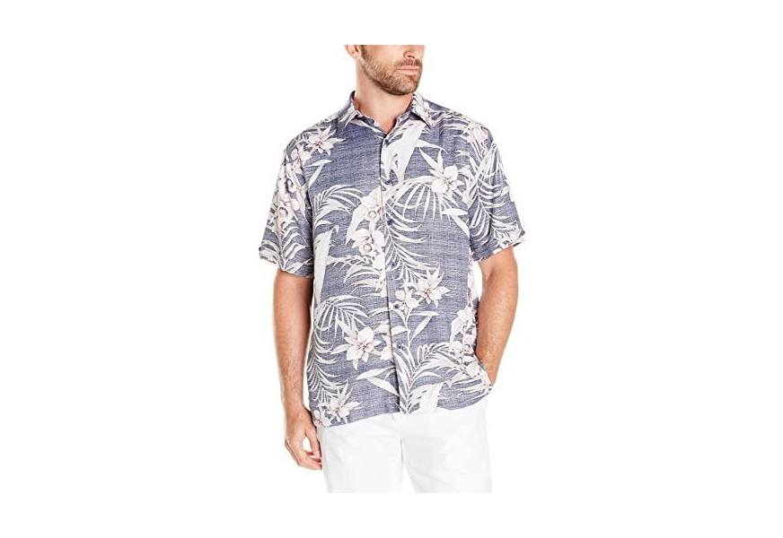 cubavera tropical floral print shirt