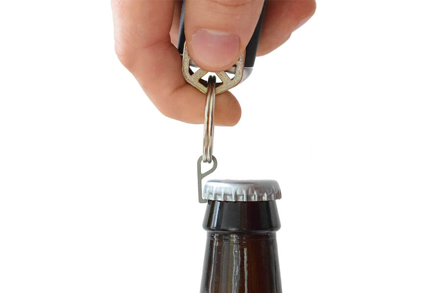 gear infusion titanium pry.me bottle opener + key ring