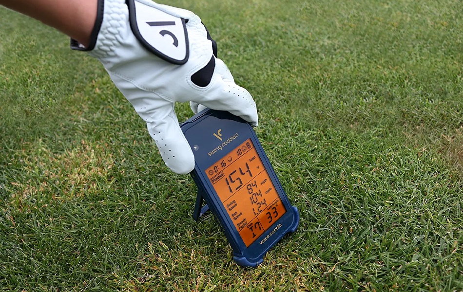 golf analyzer on a golf course