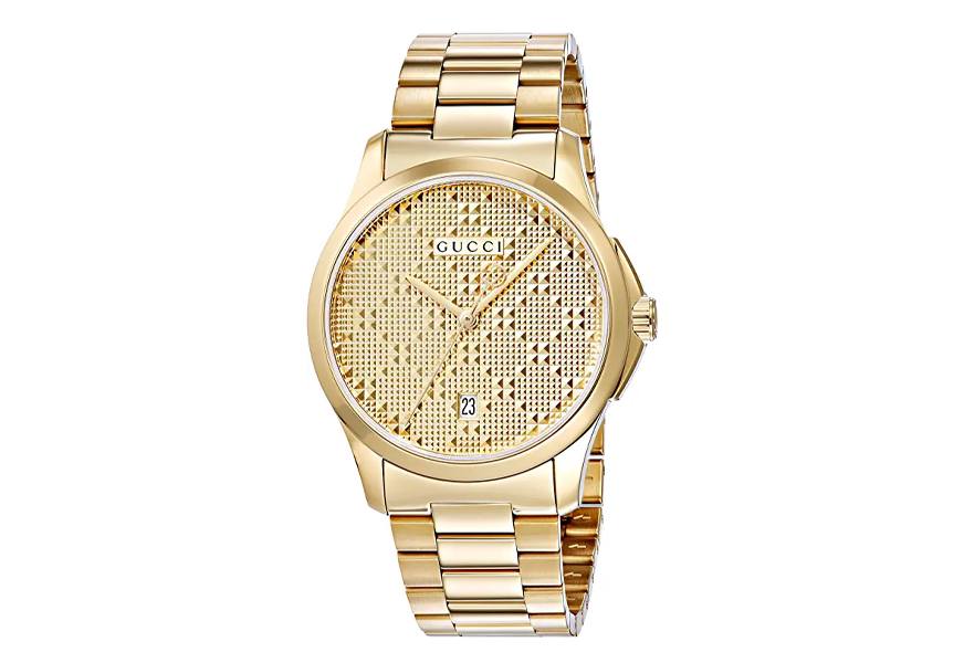 gucci dress gold-toned men's watch
