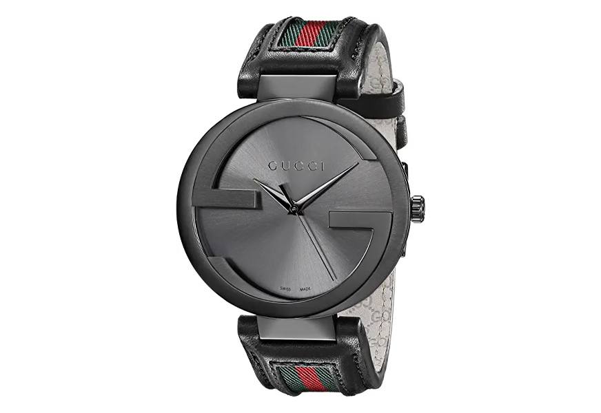 gucci interlocking iconic bezel anthracite men's watch