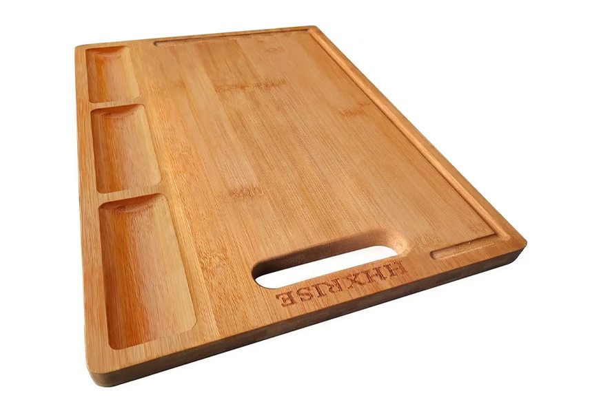hhxrise venfon large organic bamboo cutting board