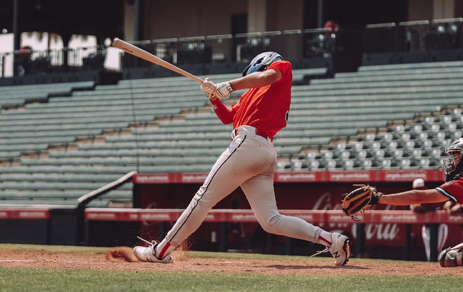 man playing baseball with baseball bet