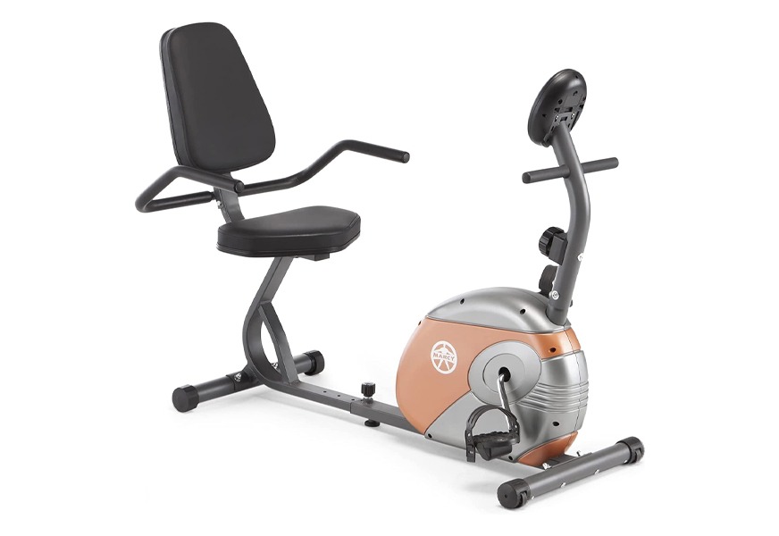 marcy recumbent exercise bike with resistance me-709