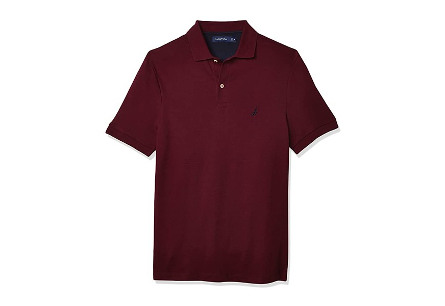 nautica men's classic fit short sleeve solid soft cotton polo shirt