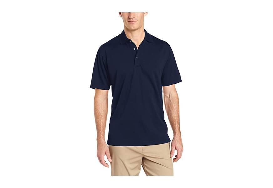 pga tour men's short sleeve airflux solid polo shirt for men