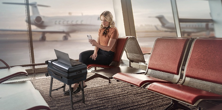 props luggage with legs