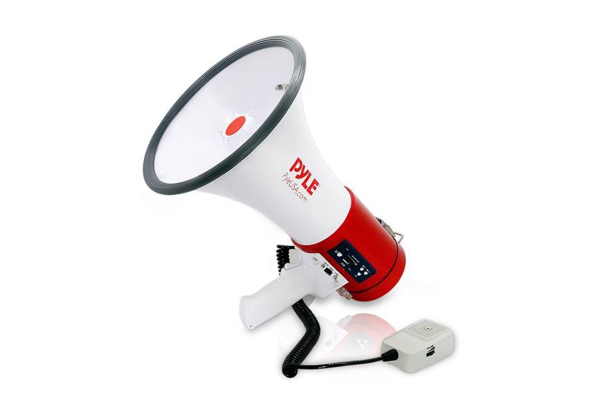 pyle megaphone 50 watt siren bullhorn