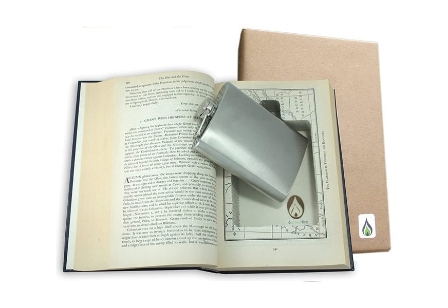 sneakybooks recycled hollow book hidden flask