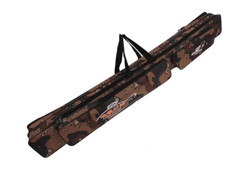 sougayilang portable waterproof double layer camo fishing rod bag