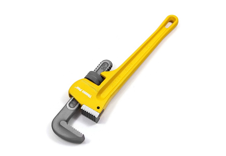tradespro 830914 14 inch adjustable pipe wrench