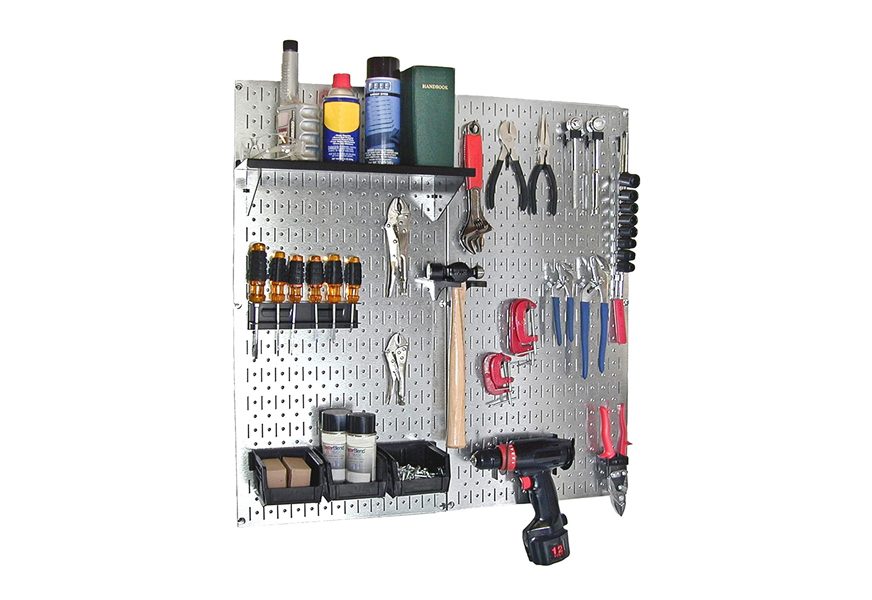 wall control galvanized steel pegboard garage storage system
