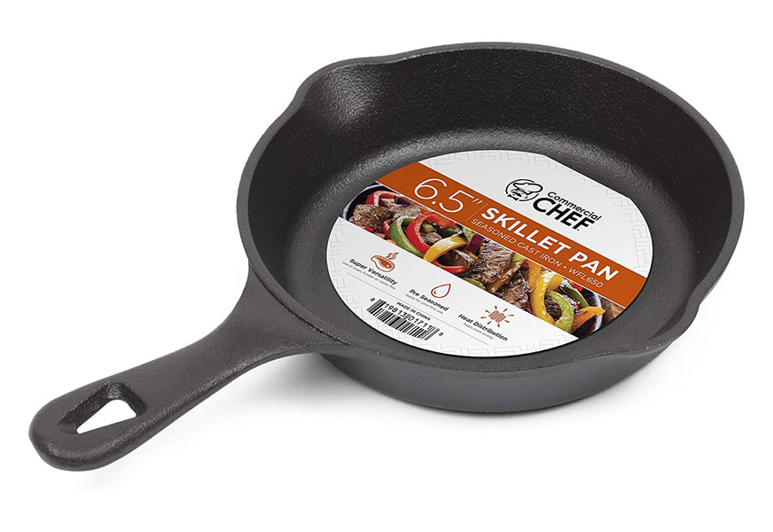 westinghouse wfl650 series seasoned cast iron 6.5-inches skillet
