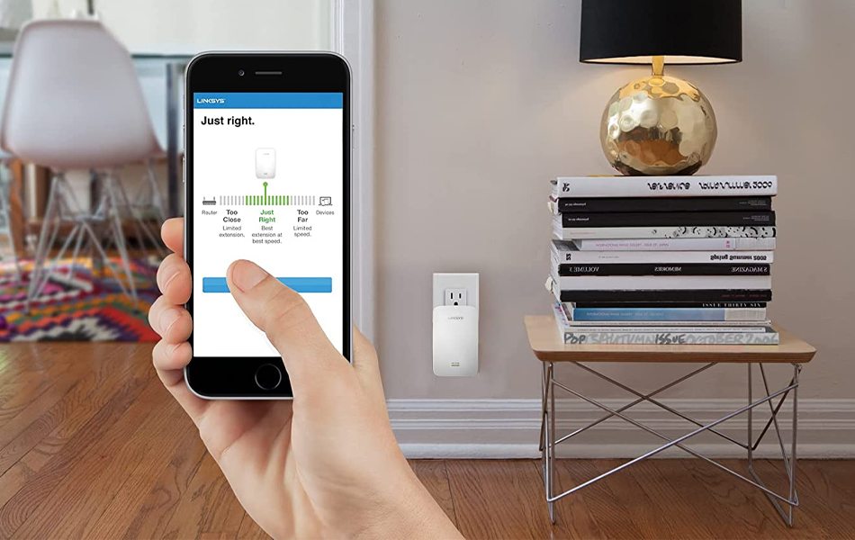 wifi extender in the living room