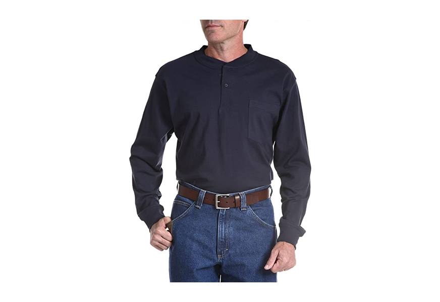 wrangler riggs workwear long sleeve henley