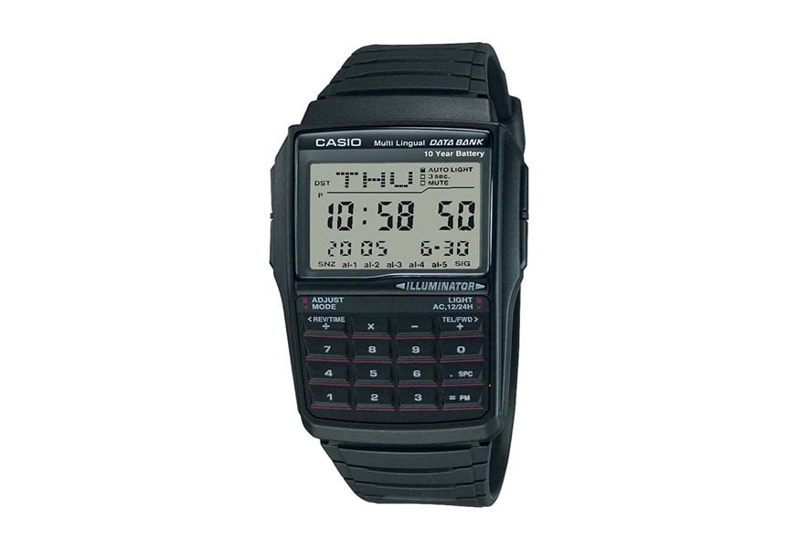casio mens dbc32 1a data bank digital calculator watch