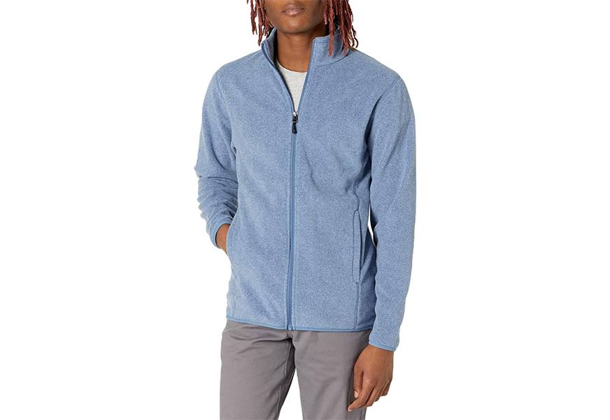 amazon essentials men's full-zip polar fleece jacket