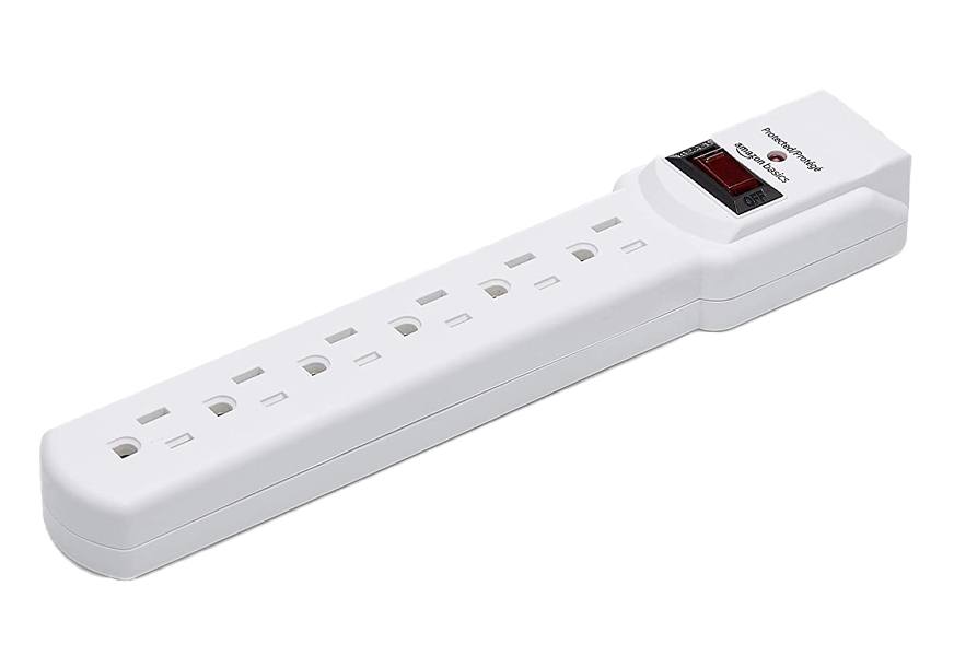 amazonbasics 6-outlet surge protector power strip 2-pack